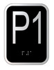 Elevator floor number P1 sign - Elevator Jamb Plate  P1 Sign