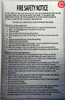 DOOR HPD NYC "FIRE SAFETY NOTICE"-NON FIRE PROOF BUILDING Signage