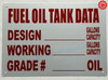 FUEL OIL TANK DATA SIGN
