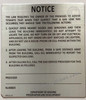 HPD NYC GAS LEAK NOTICE ENGLISH SIGN