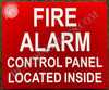Fire Alarm Control Panel Located Inside