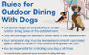 NYC RESTURANT REQUIRED Signage-RULES FOR OUTDOOR DINING WITH DOGS WINDOW STICKER Signage