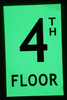 SIGN Floor number / GLOW IN THE DARK "FLOOR NUMBER"