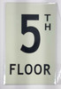 Floor number Five (5) SIGNAGE/ GLOW IN THE DARK "FLOOR NUMBER" SIGNAGE