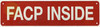 FACP INSIDE Signage - FIRE ALARM CONTROL PANEL INSIDE Signage