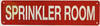 SPRINKLER ROOM Signage, Fire Safety Signage