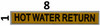 Pipe Marking- HOT Water Return  (Sticker Yellow)