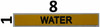 Set of 5 PCS - Pipe Marking- Water Sign