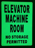 ELEVATOR MACHINE ROOM  GLOW IN THE DARK