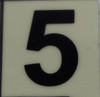 PHOTOLUMINESCENT DOOR NUMBER 5 SIGN