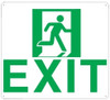 PHOTOLUMINESCENT EXIT SIGN HEAVY DUTY / GLOW IN THE DARK "EXIT" SIGN HEAVY DUTY