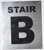 FLOOR NUMBER SIGN - STAIR B SIGN - Monte Rosa Line