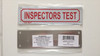 set of two INSPECTOR TEST Signage