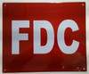 3 PACK -FDC Signage FIRE DEPARTMENT CONNECTION Signage