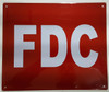 3 PACK -FDC SIGN FIRE DEPARTMENT CONNECTION SIGN