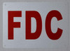 Pack of 4 pcs -FDC Signage -fire department connection Signage