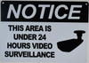 Pack of 4 "NOTICE THIS AREA IS UNDER 24 HOUR CCTV SURVEILLANCE TRESPASSERS WILL BE PROSECUTED"