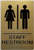 STAFF RESTROOM SIGN- TACTILE SIGN WITH BRAILLE, RAISED LETTER AND PICTOGRAM  - The sensation line