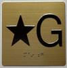 STAR G Elevator Jamb Plate  With Braille and raised number-Elevator STAR GROUND floor number   - The sensation line