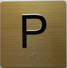 P Elevator Jamb Plate sign With Braille and raised number-Elevator PARKING floor number sign  - The sensation line