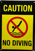 Caution No Diving Pool