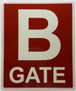 Gate B Sign