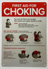 FIRST AID FOR CHOKING Signage