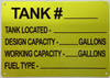 Tank # Signage -Tank Number Signage