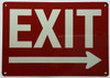 Exit right arrow Signage