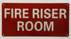 Fire Riser Room Sign, Fire Safety Sign