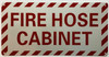 Fire Hose Cabinet Signage -The zebra line