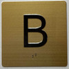 B Elevator Jamb Plate sign With Braille and raised number-Elevator basement floor number sign  - The sensation line