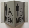 Corridor Men restroom accessible sign-Men restroom accessible Hallway sign -le couloir Line