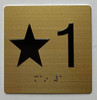 STAR 1  Elevator Jamb Plate - Tactile Touch Braille - The Sensation line