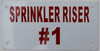 SPRINKLER RISER #1 SIGN