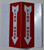 Fire Hose 3D Projection sign/Fire Hose Sign -Les deux cotes line