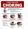 Signage  FIRST AID FOR CHOKING  - RESTURANT CHOKING