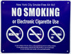 Signage  NYC NO SMOKING OR ELECTRONIC CIGARETTES  FOR RESTURANTS