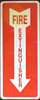 Fire Extinguisher Arrow Down Sicker  Signage