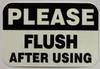 PLEASE FLUSH AFTER USING STICKER