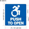 PUSH TO OPEN Decal Sticker Signage