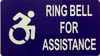 Signage   RING BELL FOR ASSISTANCE Decal Sticker
