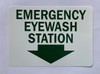 Signage  EMERGECNY EYE WASH STATION Decal/STICKER