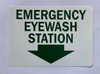 EMERGECNY EYE WASH STATION Decal/STICKER Sign