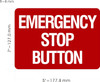 EMERGENCY STOP BUTTON Decal/STICKER Signage