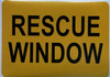 Sign RESCUE WINDOW Decal/STICKER