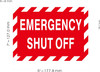 Sign  EMERGENCY SHUT-OFF Decal/STICKER