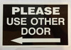 Please Use Other Door Left AND Right Arrow Sticker Set  Sign