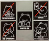 Signage  No Pets, No Food, No Smoking, Pets OK Retail Sticker/Decal