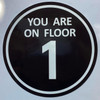 You are Floor 1 Sticker/Decal Signage